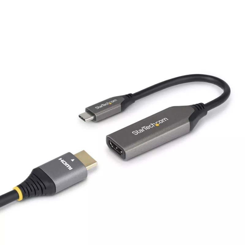 StarTech.com USB-C auf HDMI Adapterkabel - 24-polig USB-C Stecker auf HDMI Stecker - 2 m (6,5 ft) - 4K 60Hz - Schwarz