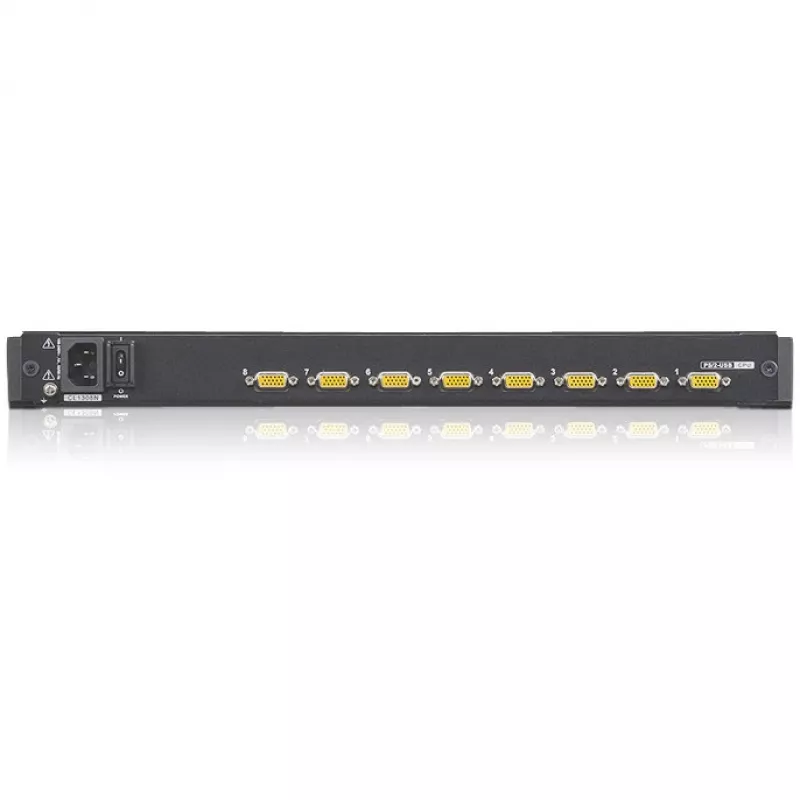ATEN CL1308N LCD KVM-Konsole mit 8-Port KVM-Switch - 19 inch LCD, PS/2 & USB, VGA, 1280x1024, Schwarz, 1U Rackmontage