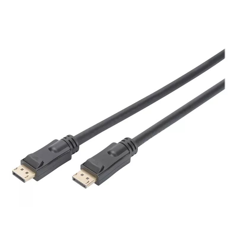DIGITUS DisplayPort-Kabel mit Verstärker 4K 60Hz UHD DP/DP M/M Schwarz 20m