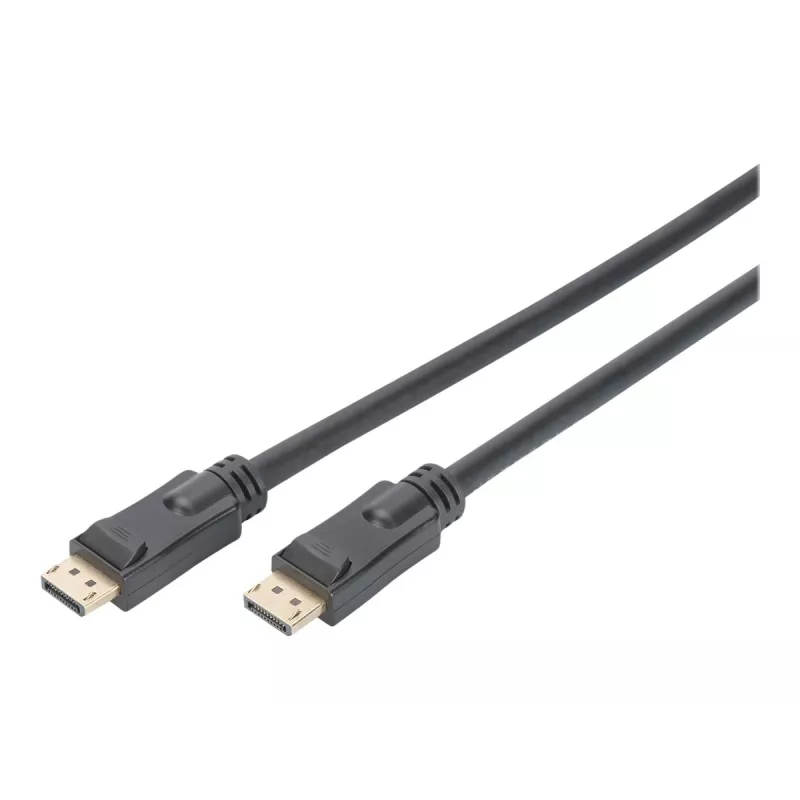 DIGITUS DisplayPort-Kabel mit Verstärker 4K 60Hz UHD DP/DP M/M Schwarz 20m
