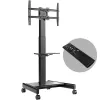 ONKRON TS1552E-B TV Mobile Stand für 43-75 Zoll Bildschirme, Schwarz