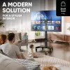 ONKRON TS1552E-B TV Mobile Stand für 43-75 Zoll Bildschirme, Schwarz