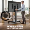 ONKRON TS1552E-B TV Mobile Stand für 43-75 Zoll Bildschirme, Schwarz