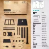 ONKRON TS1552E-B TV Mobile Stand für 43-75 Zoll Bildschirme, Schwarz