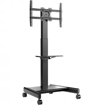 ONKRON TS1552E-B TV Mobile Stand für 43-75 Zoll Bildschirme, Schwarz