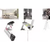 Hailo L80 ComfortLine 3-Stufen-Trittleiter, XXL-Aluminiumstufen mit rutschhemmender Riffelung, extra tiefe Stufen, 150 kg Tragfähigkeit