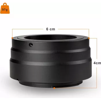 Walimex pro T2-Adapter für Canon R - Objektivanschluss-Adapterring mit manuellem Fokus, einfache Handhabung, Objektivanschlussring für Canon EOS R1, EOS R5 Mark II, EOS R100, EOS R8, EOS R50, EOS R10 (1023368)