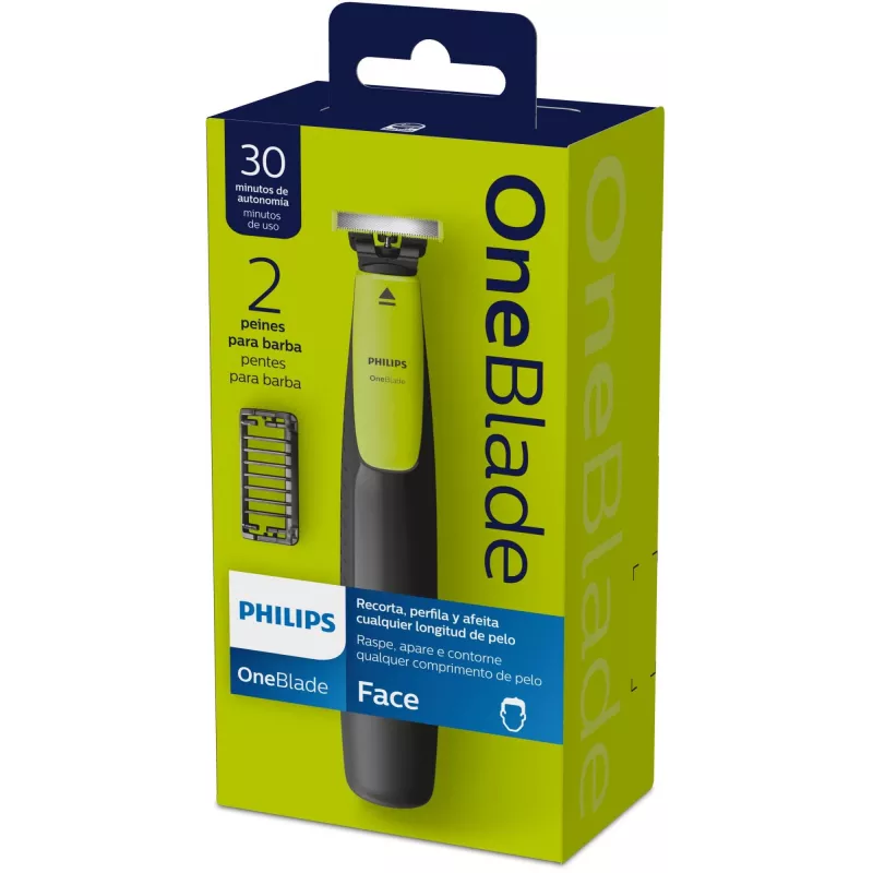 Philips OneBlade QP2510/15 Shaver & Trimmer - Schwarz/Limette, batteriebetrieben, 30 Minuten Laufzeit