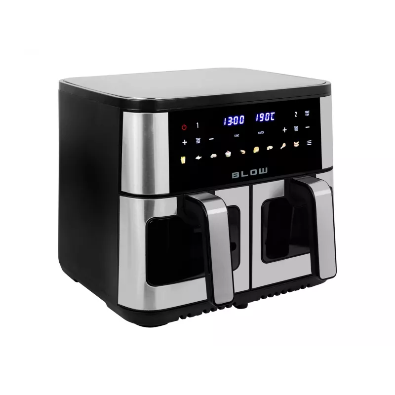 BLOW Heißluftfritteuse 2500W 9L Digital-Touchpanel LED-Display Schwarz