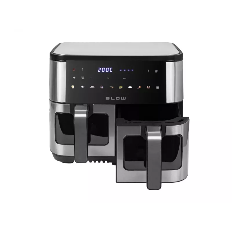 BLOW Heißluftfritteuse 2500W 9L Digital-Touchpanel LED-Display Schwarz