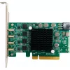 HighPoint RocketU 1244C USB 3.2 Gen 2x2 PCIe 3.0 x4 Host-Adapterkarte mit 4 USB-C-Anschlüssen