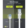 GOOBAY Ultraflexible Cat.6a Patchkabel Slim, U/FTP, Weiß, 15m, Extra-Kurze Stecker