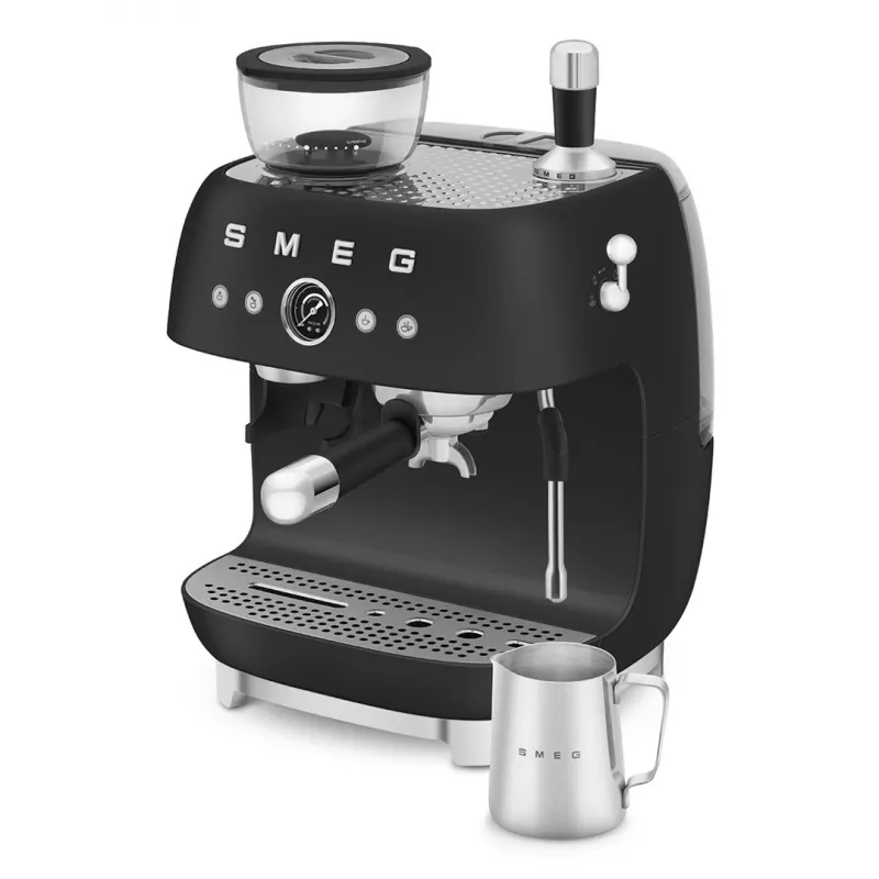 Smeg EGF03BLMEU Espressomaschine mit Mahlwerk, 1650 W, Schwarz