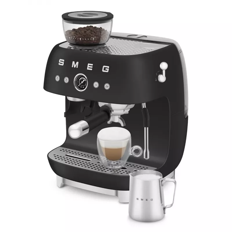 Smeg EGF03BLMEU Espressomaschine mit Mahlwerk, 1650 W, Schwarz