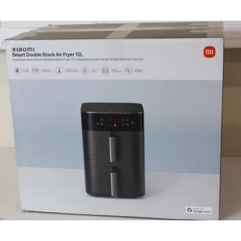 Xiaomi Dual Zone Air Fryer 12L EU - Smart Double Stack Air Fryer 12L, 2800 W, Schwarz (Ausgepackt, mit Kratzern)