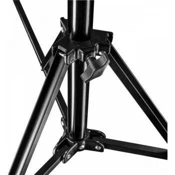 Walimex Pro GN-806 215cm Lichtstativ - Faltbares kompaktes Aluminium-Lichtstativ, Höhe 57-215 cm, Tragfähigkeit 5 kg, für Fotostudio, mobiles Video, Blitz, Softbox, Ringlicht mit Tasche + Adapter, Schwarz (1021424)