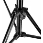 Walimex Pro GN-806 215cm Lichtstativ - Faltbares kompaktes Aluminium-Lichtstativ, Höhe 57-215 cm, Tragfähigkeit 5 kg, für Fotostudio, mobiles Video, Blitz, Softbox, Ringlicht mit Tasche + Adapter, Schwarz (1021424)
