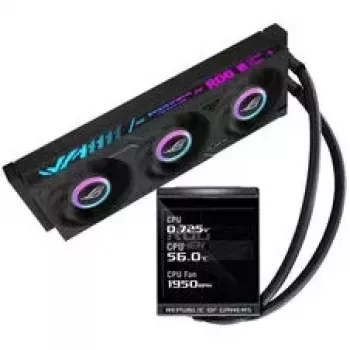 ASUS ROG Strix LC IV 360 ARGB LCD All-in-One Flüssigkeits-CPU-Kühler, 360 mm, Schwarz