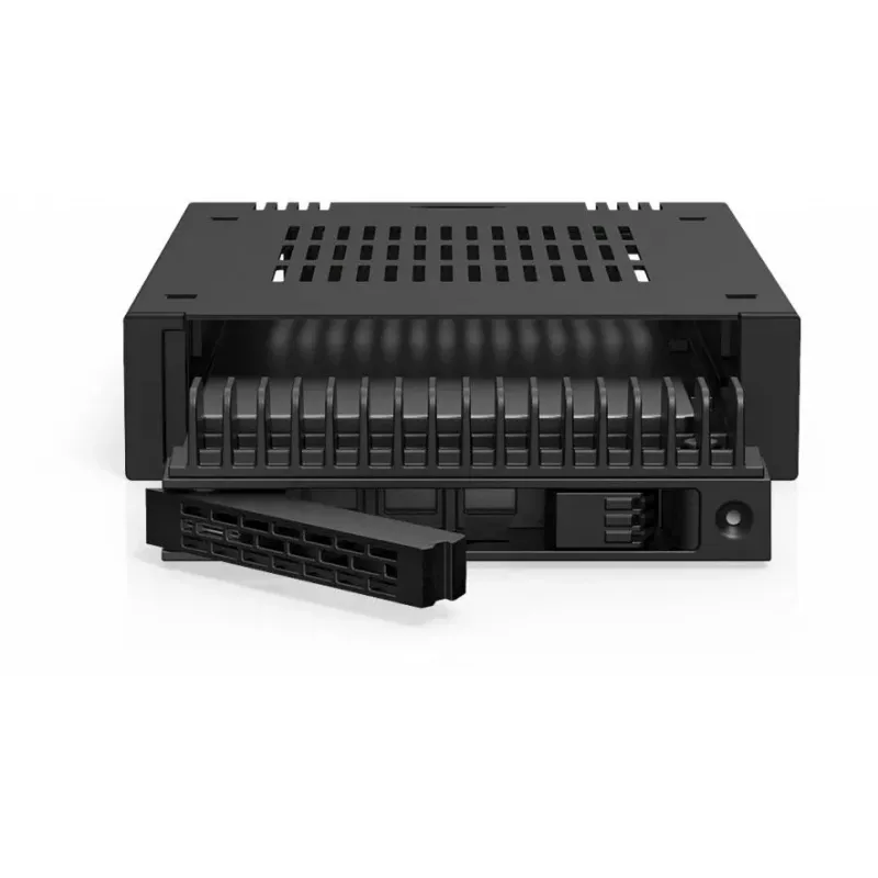 ICY DOCK ExpressCage MB741V4P-B 4-Bay 2.5 inch U.2/U.3 NVMe SSD Mobile Rack für Dual 5.25 inch Bay, PCIe 4.0, OCuLink, Hot-Swap, Schwarz