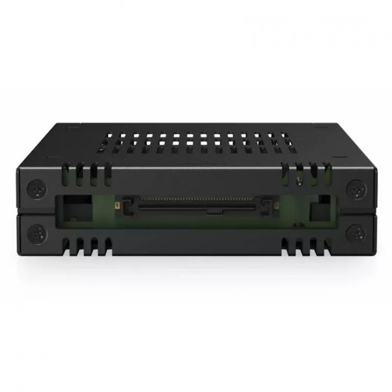ICY DOCK ExpressCage MB741V4P-B 4-Bay 2.5 inch U.2/U.3 NVMe SSD Mobile Rack für Dual 5.25 inch Bay, PCIe 4.0, OCuLink, Hot-Swap, Schwarz