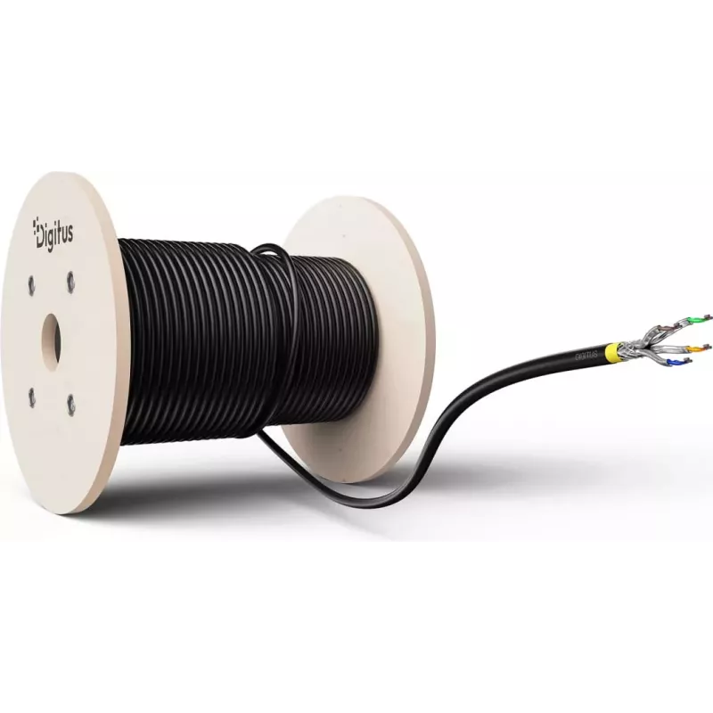 DIGITUS CAT 7A S/FTP Datenkabel - Erdkabel, 50 m Ring, Simplex, PE