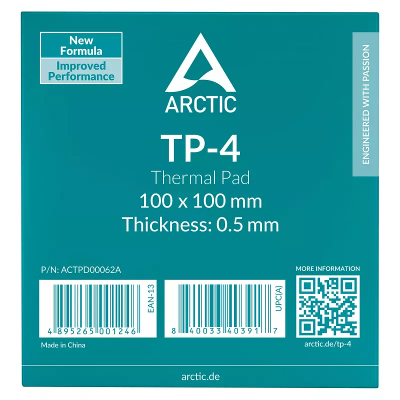 ARCTIC Thermal Pad 4 (ATP-4) 100x100mm 0.5mm Grau