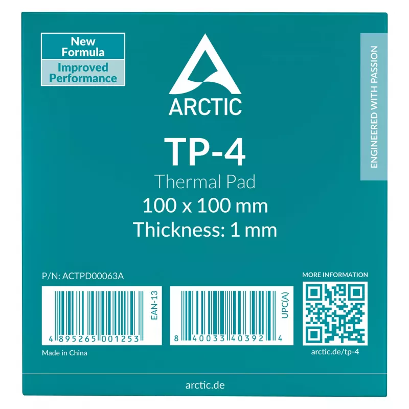 ARCTIC Thermal Pad TP-4 100x100mm 1mm Grau