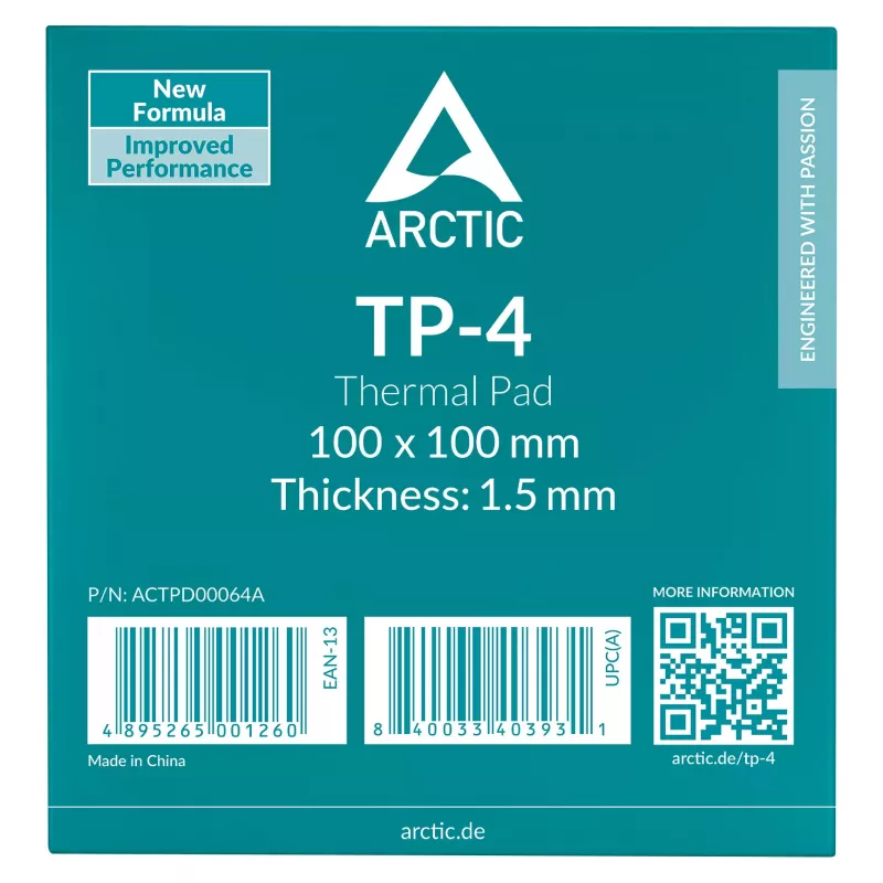 ARCTIC Thermal Pad ATP-4 100x100mm 1,5mm Grau