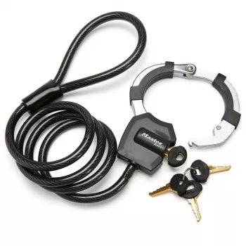 Master Lock Street Cuff Kabelschloss mit Schlüssel - Schwarz - 1000 mm - 8 mm