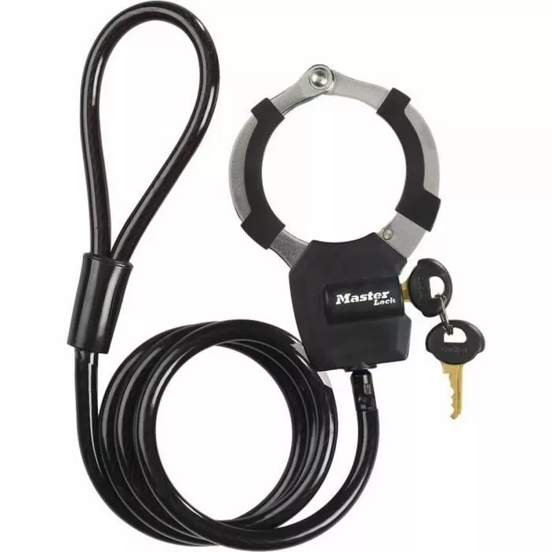 Master Lock Street Cuff Kabelschloss mit Schlüssel - Schwarz - 1000 mm - 8 mm