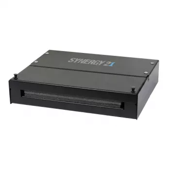 SYNERGY21 Keystone Modulträger Patchpanel für 12x TP-Modul, Aufputz, Metall-Klappbox (Consolidation Point Box), Schwarz