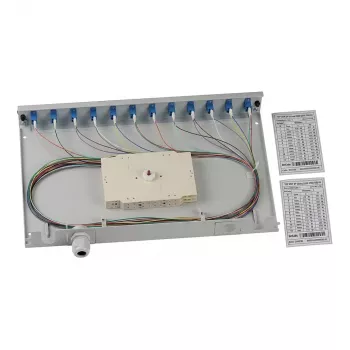 EFB Elektronik Spleißbox LC OS2 erweiterbar 12 Pigtails Offset / 6 Duplex-Koppler