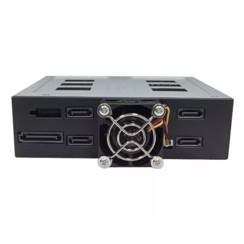 Jou Jye JJ-N-49SS-T 12G 4-Bay 2.5 inch SATA/SAS Hot-Swap Mobile Rack für 5.25 inch-Einschub - Schwarz