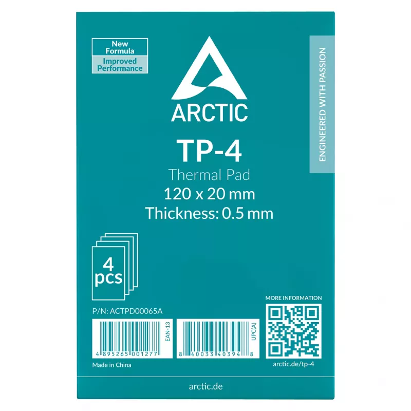 ARCTIC TP-4 Thermal Pad 4er-Pack 120x20x0,5mm Grau