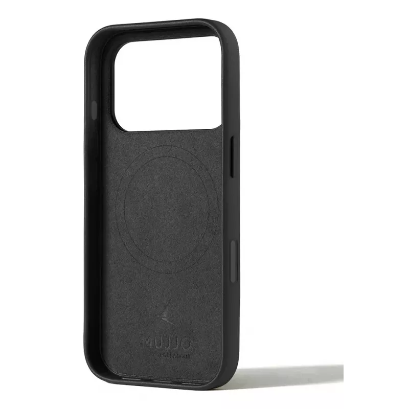 Mujjo Leather Case for iPhone 17 Pro mit MagSafe (Schwarz)