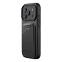 Mujjo Wallet Leather Case für iPhone 17 Pro mit MagSafe (Schwarz)