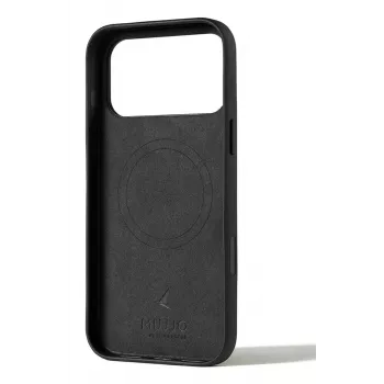 Mujjo Wallet Leather Case für iPhone 17 Pro Max mit MagSafe (Schwarz)