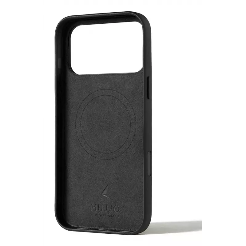 Mujjo Wallet Leather Case für iPhone 17 Pro Max mit MagSafe (Schwarz)