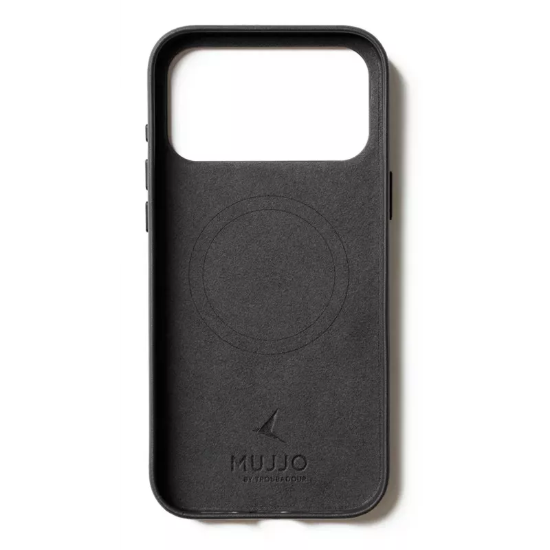 Mujjo Wallet Leather Case für iPhone 17 Pro Max mit MagSafe (Schwarz)