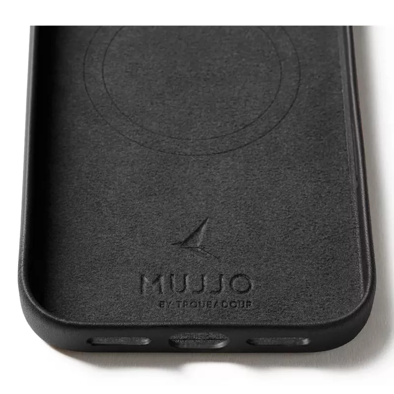 Mujjo Wallet Leather Case für iPhone 17 Pro Max mit MagSafe (Schwarz)