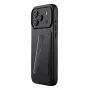 Mujjo Wallet Leather Case für iPhone 17 Pro Max mit MagSafe (Schwarz)