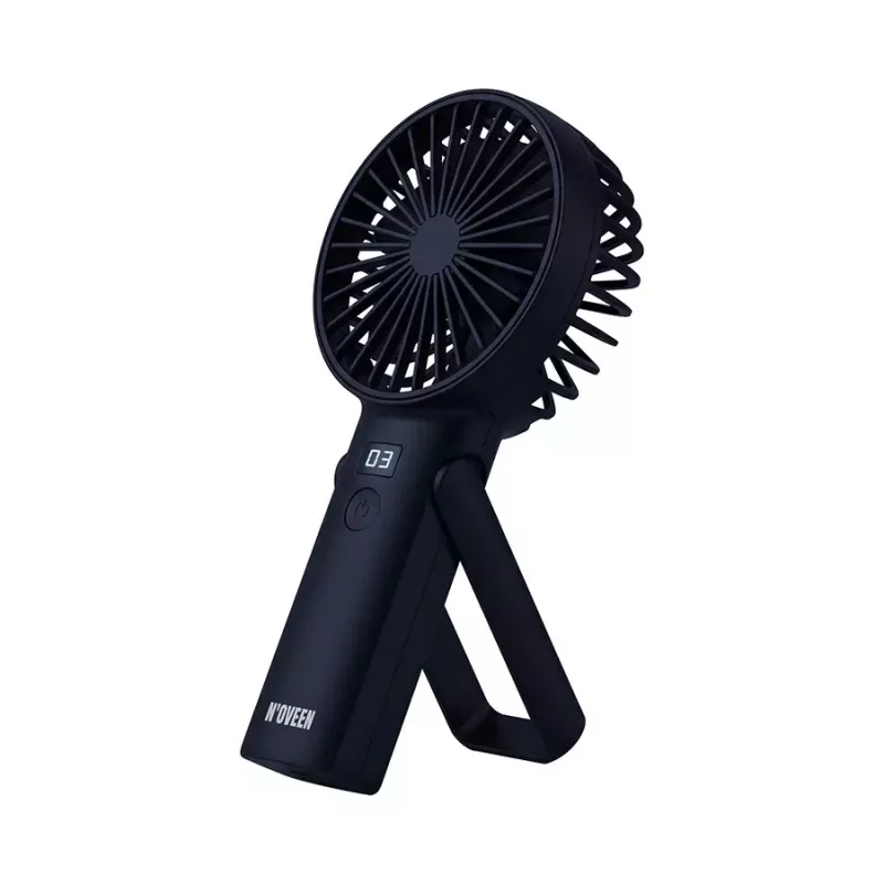 N'OVEEN F120 tragbarer Hand- und Tischventilator mit Akku, USB, 1200 mAh, 3 Geschwindigkeitsstufen, Weiß