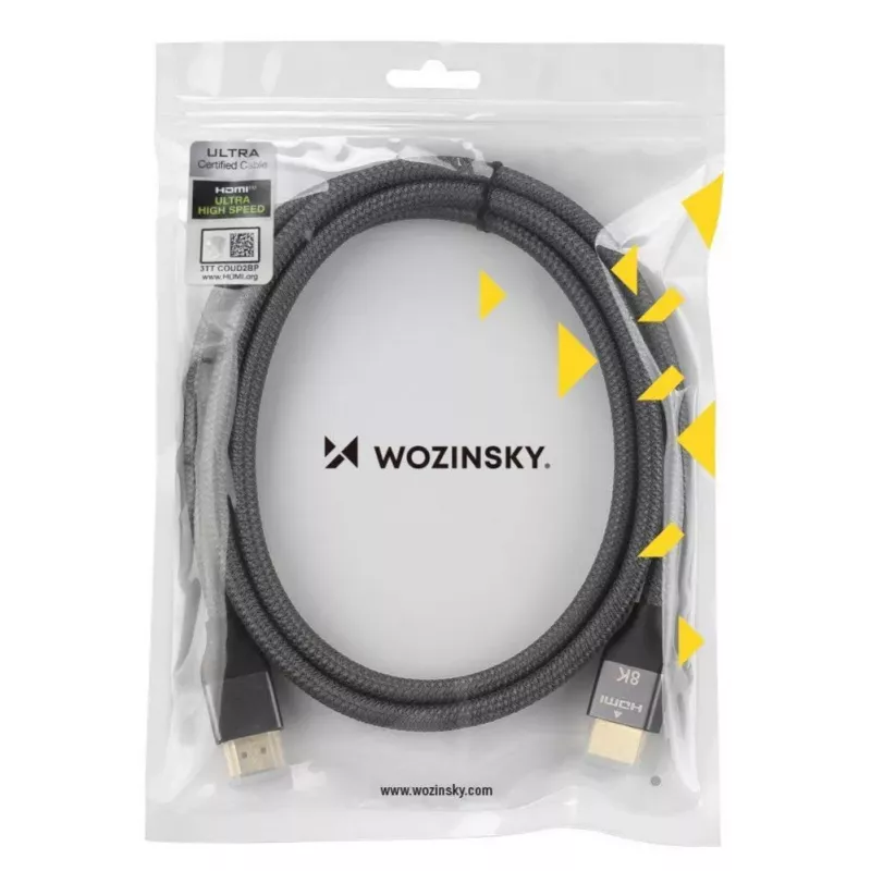 Wozinsky HDMI 2.1 Kabel 8K 60Hz 48Gbps / 4K 120Hz / 2K 144Hz 2m Silber (WHDMI-20)