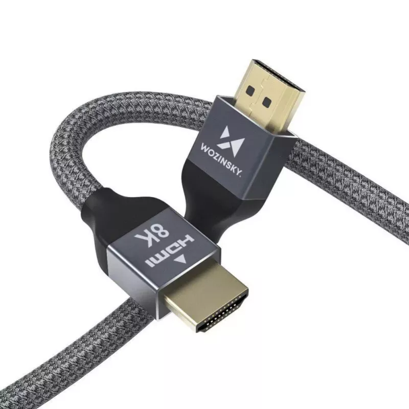 Wozinsky HDMI 2.1 Kabel 8K 60Hz 48Gbps / 4K 120Hz / 2K 144Hz 2m Silber (WHDMI-20)