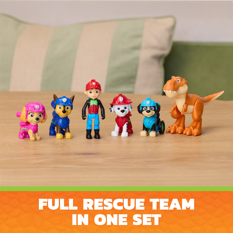 SPINMASTER Paw Patrol: The Dino Movie - Dino Adventure Figure Gift Set, 6-Pack