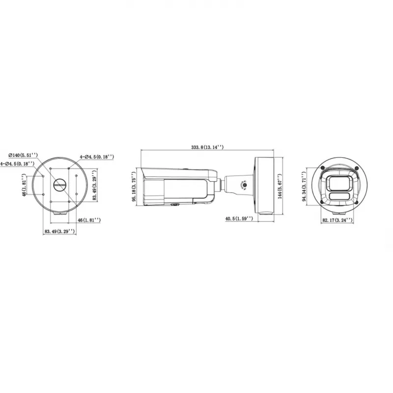 Hikvision DS-2CD26166G3-IZS2UY/SL(2812)eFBLACK 16MP Bullet Network Camera mit AcuSense, motorisiertem Varifokalobjektiv, Schwarz