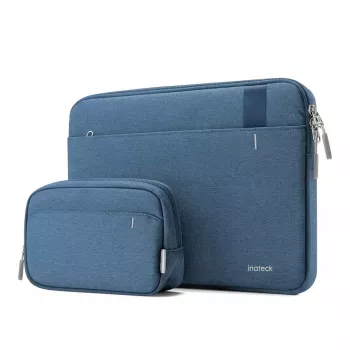Inateck 13 inch Laptop-Hülle mit Zubehörtasche Blau
