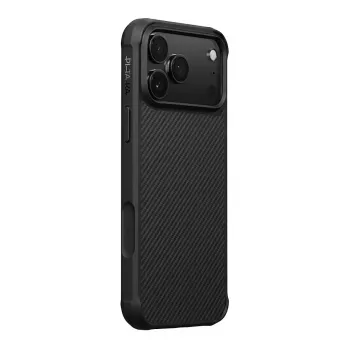 PITAKA Aramid ProGuard MagSafe Case für iPhone 17 Pro Schwarz/Grau Twill