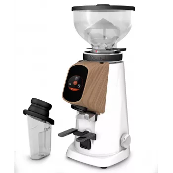 Fiorenzato AllGround Kaffeemühle Arctic White Matt Walnut 230V EU Dark-T Titanium
