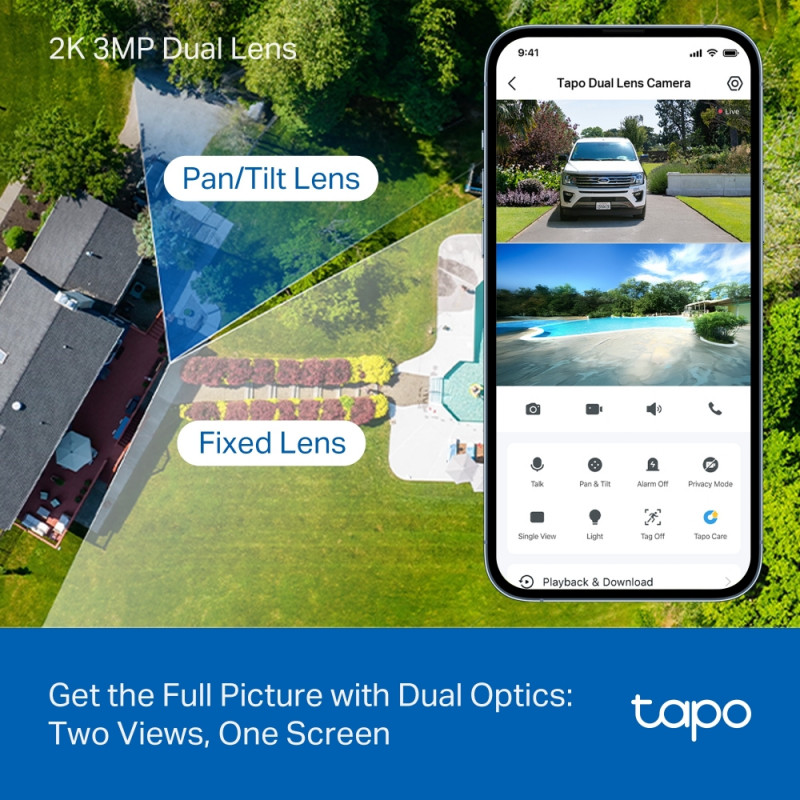 TP-LINK Tapo TC93D KIT V1 Solar-Powered Security Camera Kit - 2K QHD Pan/Tilt Wi-Fi Camera mit Solarpanel